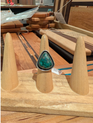 One Seed Designs - Azurite + Malachite ring, size 5.5