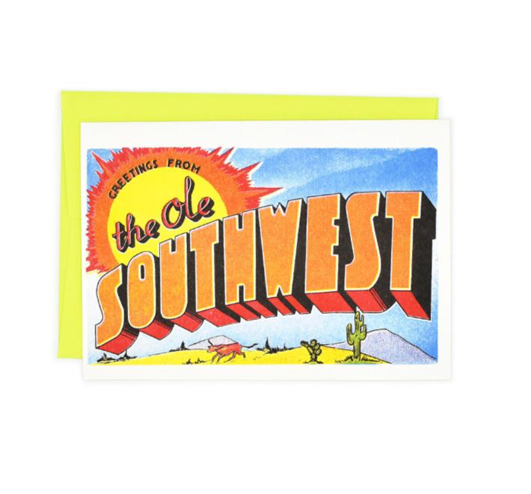 The Ole Southwest - Risograph Greeting Card