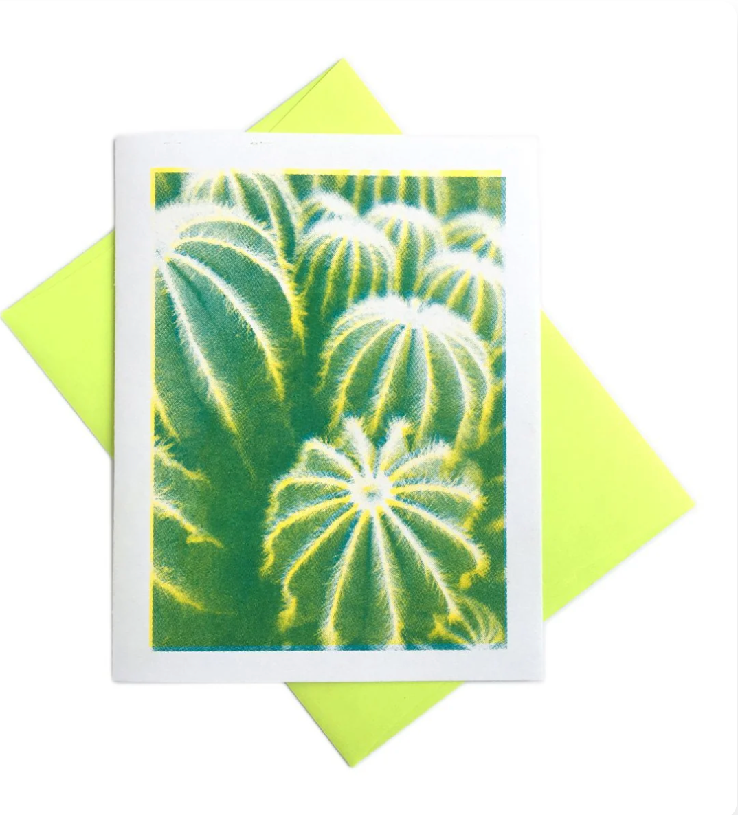 Cactus- Risograph Greeting Card