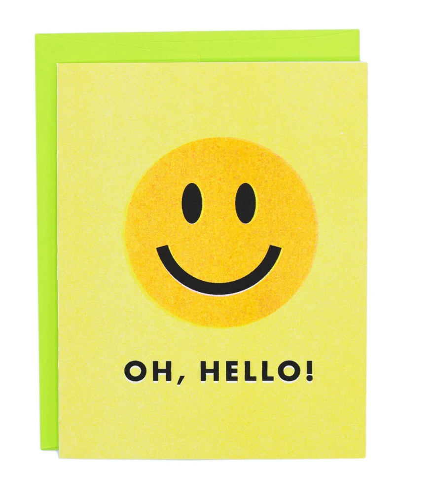 Next Chapter - Greeting Card - Oh, Hello! Smiley Face