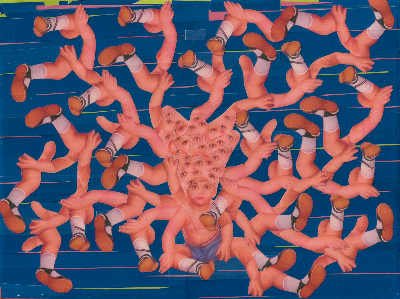 Patrick Turk - Original Art - Victims of the Blue Star Tattoo Legend: Jason, Age 7, Spongebob LSD