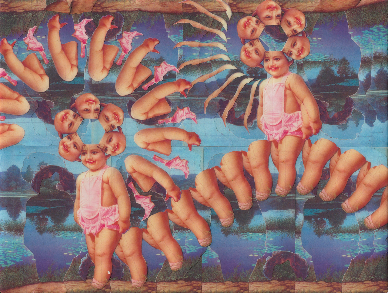 Patrick Turk - Original Art - Victims of the Blue Star Tattoo Legend: Flora, Age 8, Alice Through The Looking Glass LSD (Soft Pink Variant)