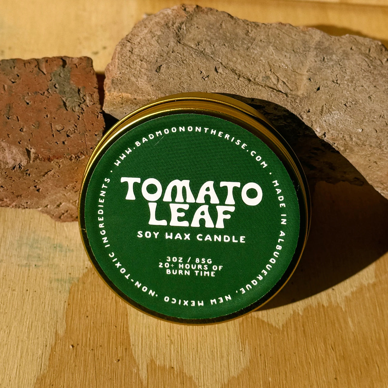 Tomato Leaf Soy Wax Candle Tin 3 oz