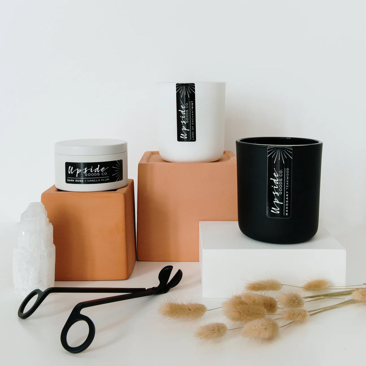 Upside Goods Co. - Small (5oz) Candle - Dark Rose + Vanilla Plum
