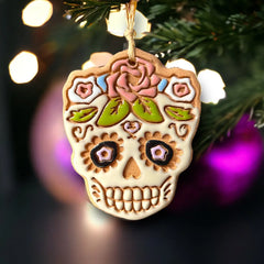 Little Clay Hen - Ornament - Sugar Skull