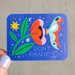 Free Period Press - Sticker - Don't Panic Butterfly