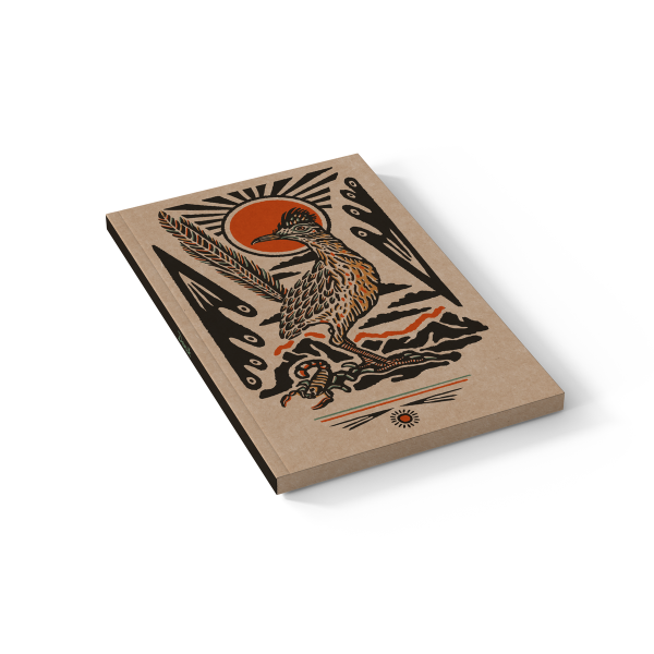 RaycoDesign — Roadrunner Out West Kraft Layflat Notebook