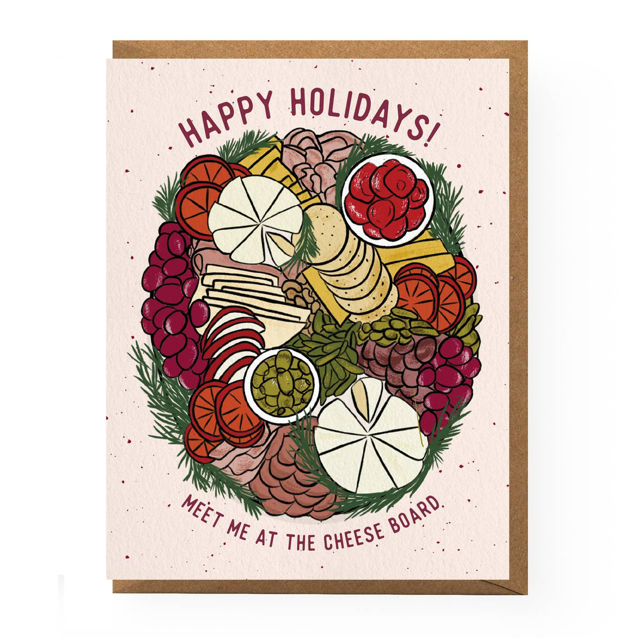 Boss Dotty - Happy Holidays / Cheese Board Greeting Card