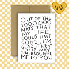 BROUGHT ME TO YOU Greeting Card