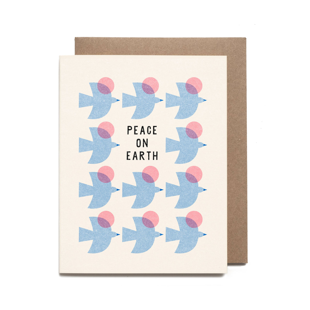 Blue Birds Peace Holiday Card