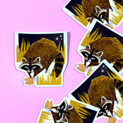 Backyard Buddy Raccoon Sticker