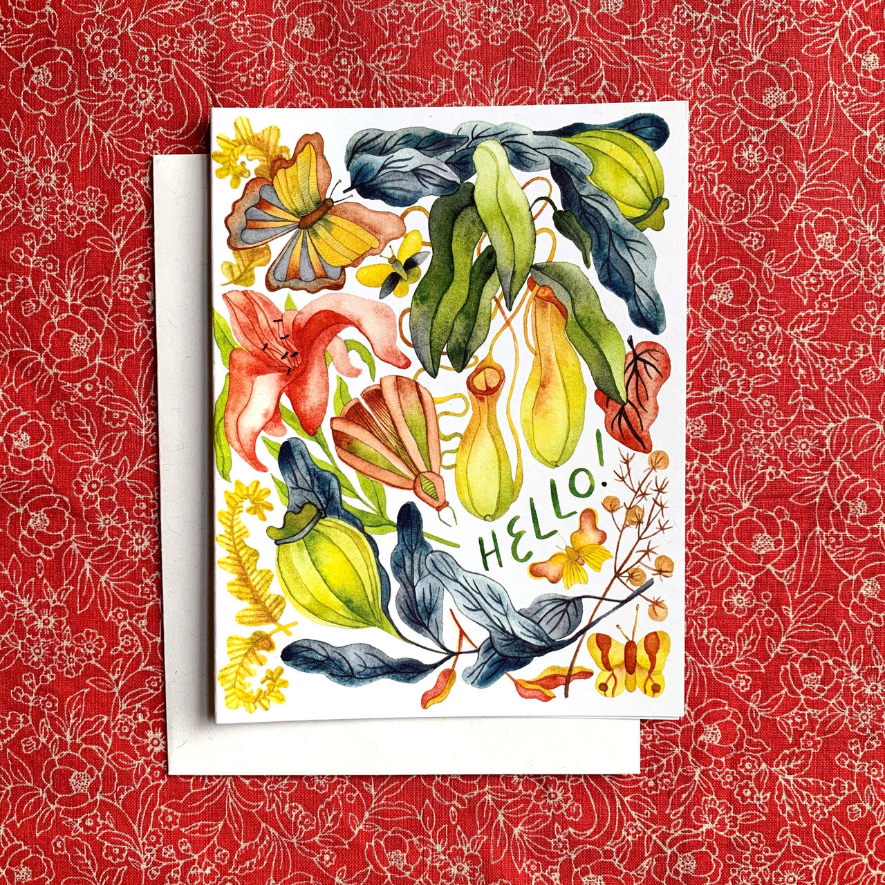Botanical Hello - Card