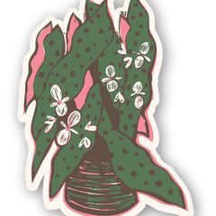 Eco Friendly Begonia Die Cut Sticker
