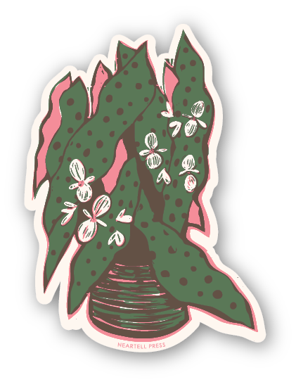 Eco Friendly Begonia Die Cut Sticker