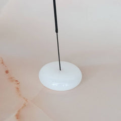 Glass Bubble Incense Holder : Jade Milk Glass