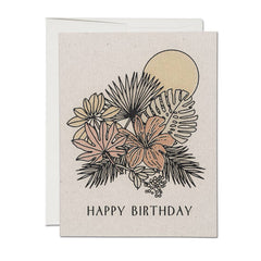 Red Cap Cards - Greeting Card - Tropical Happy Birthday