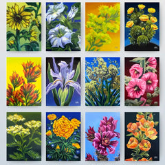 Elizabeth Beier - Painting The Southwest - Flowers Of New Mexico Greeting Card Set