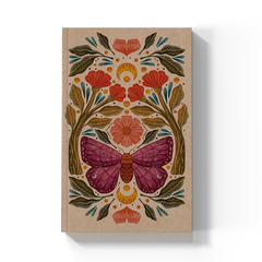 Purple Wings Kraft Layflat Notebook