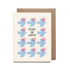 Worthwhile Paper - Greeting Card - Blue Birds Peace Holiday Card