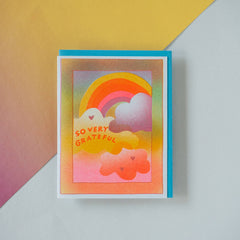 Grateful Sky - Risograph Greeting Card