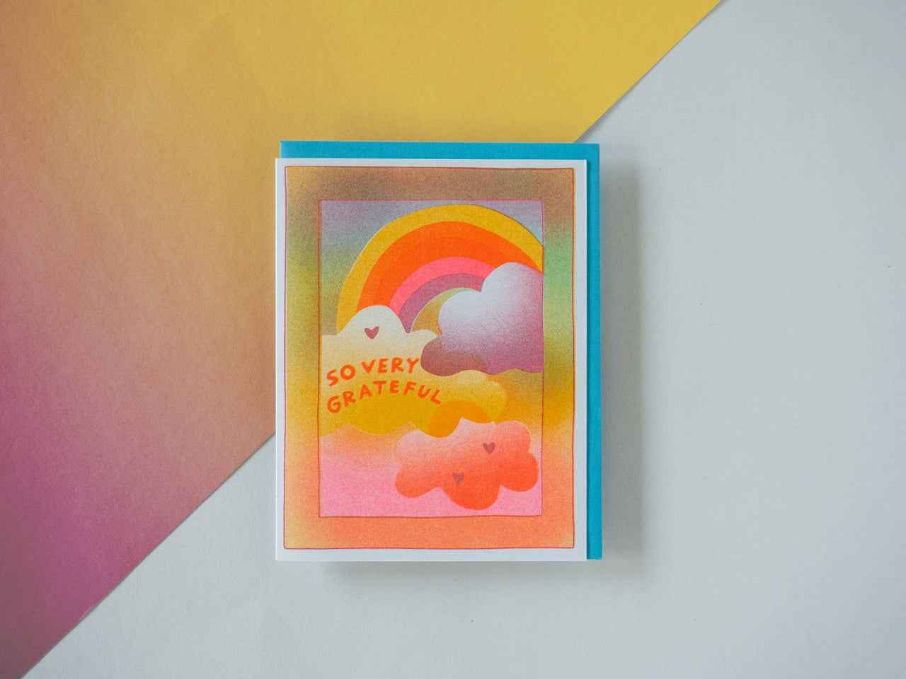 Grateful Sky - Risograph Greeting Card