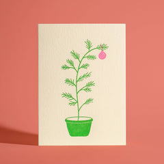 Little Christmas Tree Letterpress Greeting Card
