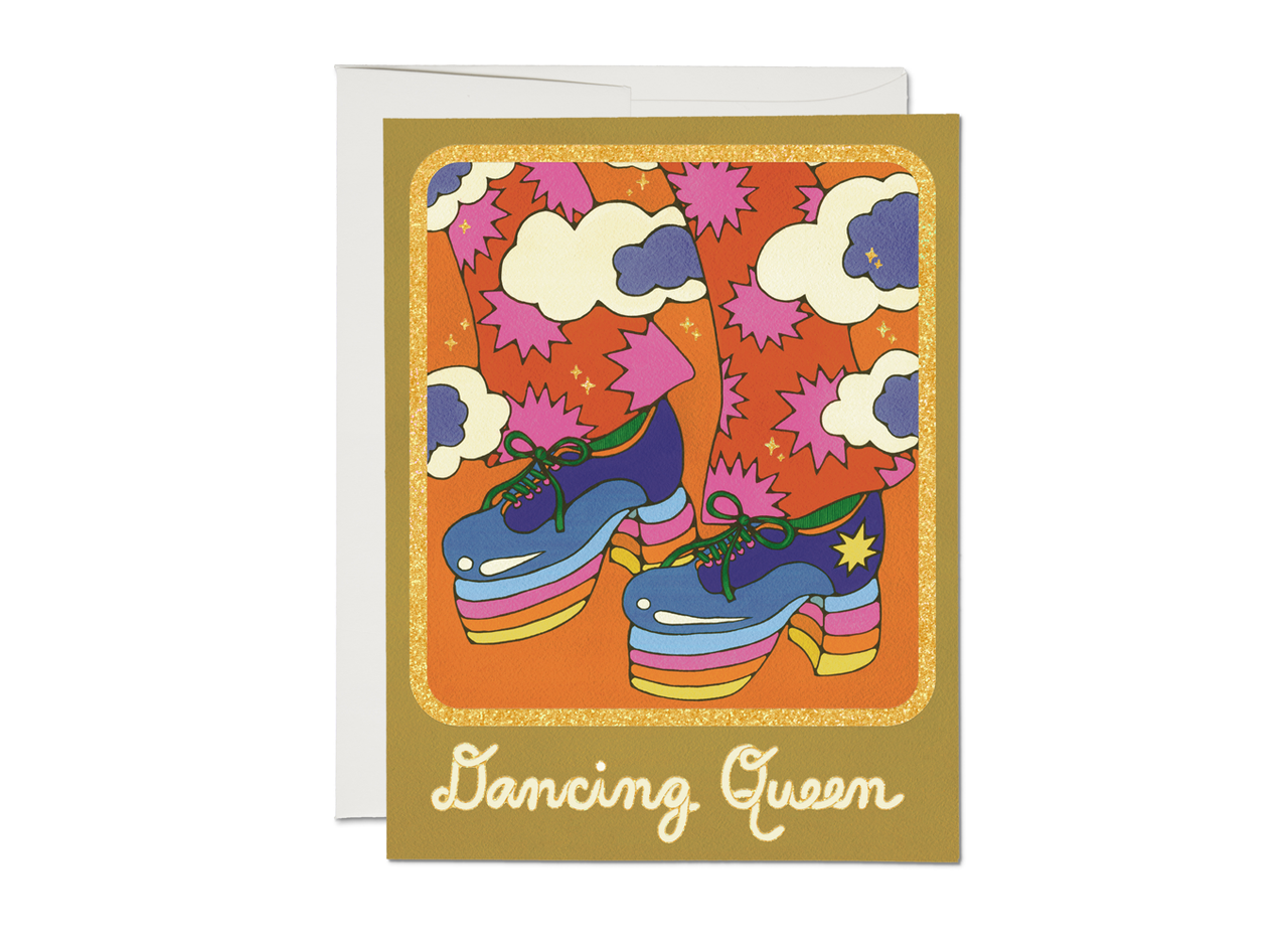 Dancing Queen friendship greeting card: Singles