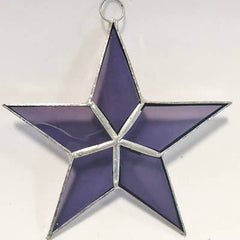 STAINED GLASS STARS - HANDMADE - FLAT       BEST SELLER!: ASSORTMENT OF COLORS