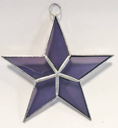 STAINED GLASS STARS - HANDMADE - FLAT       BEST SELLER!: ASSORTMENT OF COLORS