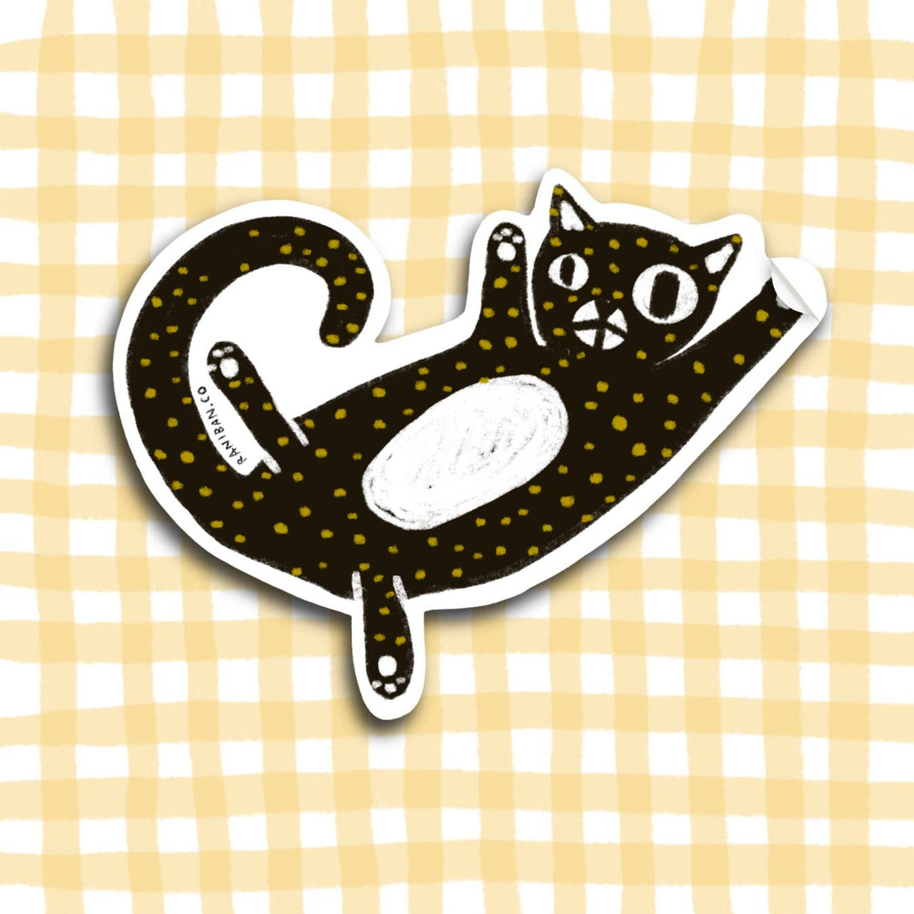 SPOTTED CAT Sticker