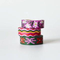 Washi Tape, Set of 3 | Wavy Daisy