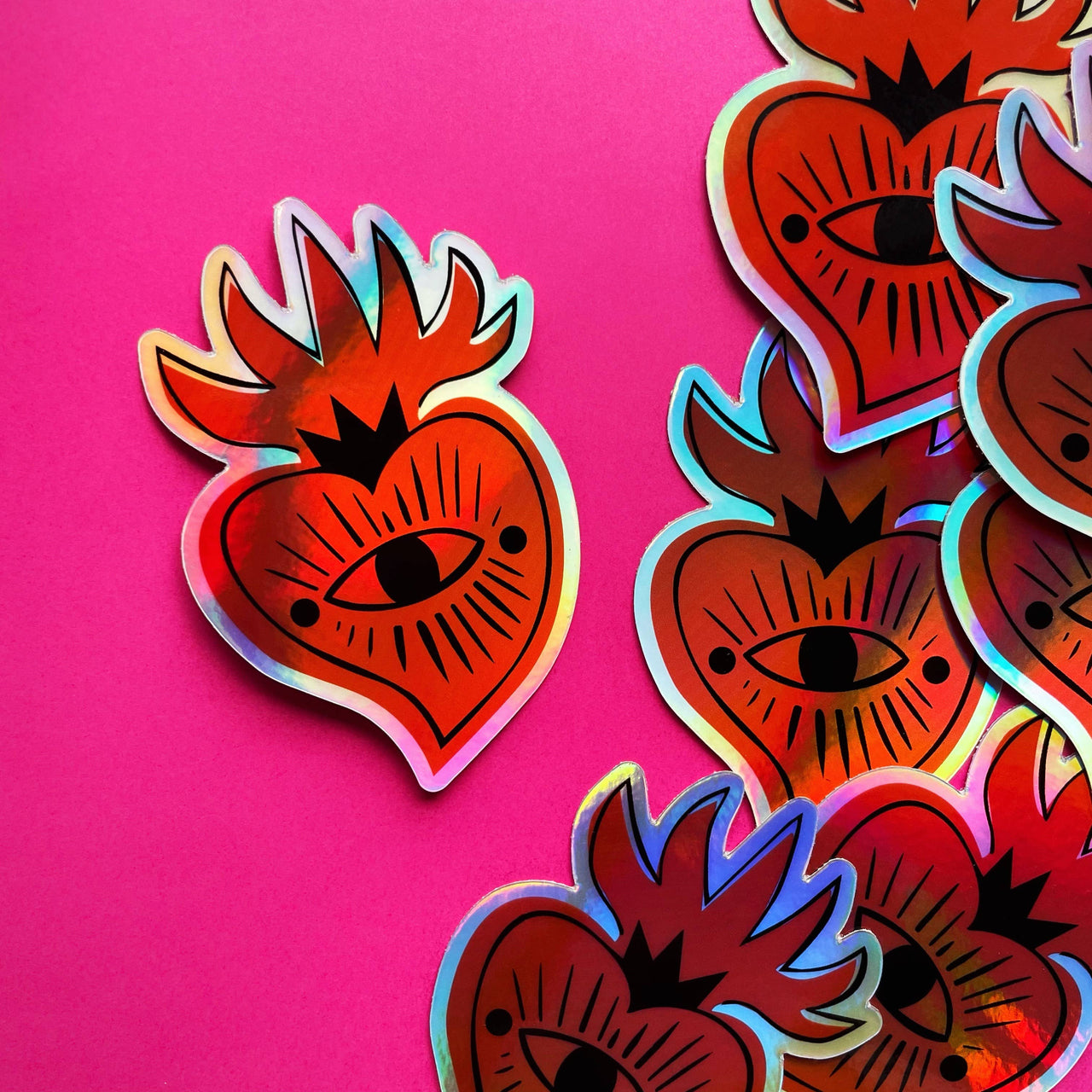 Sacred Heart (Orange) 2 Sticker