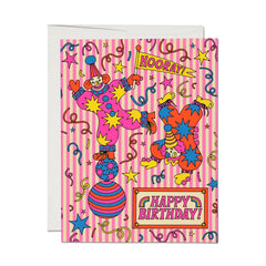 Red Cap Cards - Greeting Card - Clowns Happy Birthday!