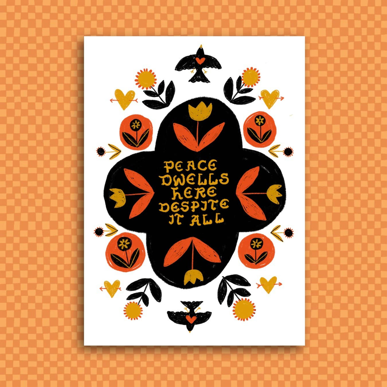 PEACE DWELLS HERE Sticker