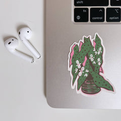 Eco Friendly Begonia Die Cut Sticker