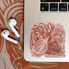 Eco Friendly Onions Die Cut Sticker
