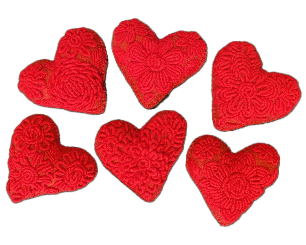 Abrazo Style - Embroidered Rococo Message Hearts