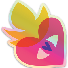 Sacred Heart (Pink) 1 Holographic Sticker