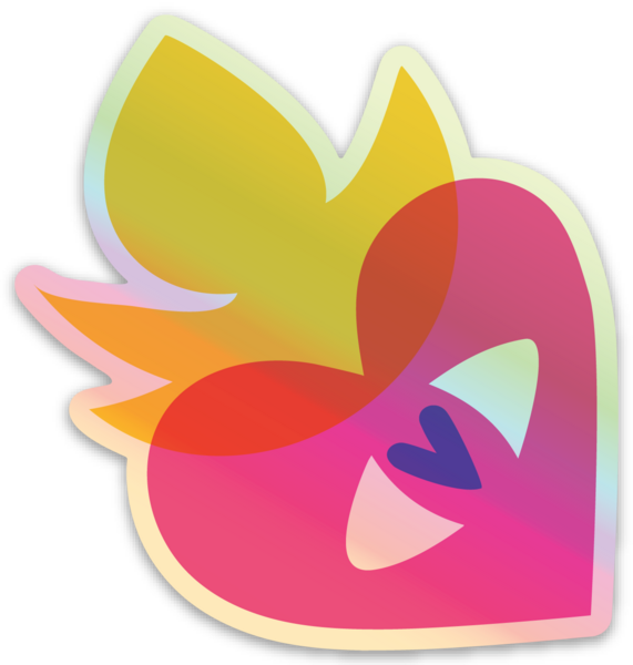 Sacred Heart (Pink) 1 Holographic Sticker