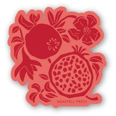Eco Friendly Pomegranate Die Cut Sticker