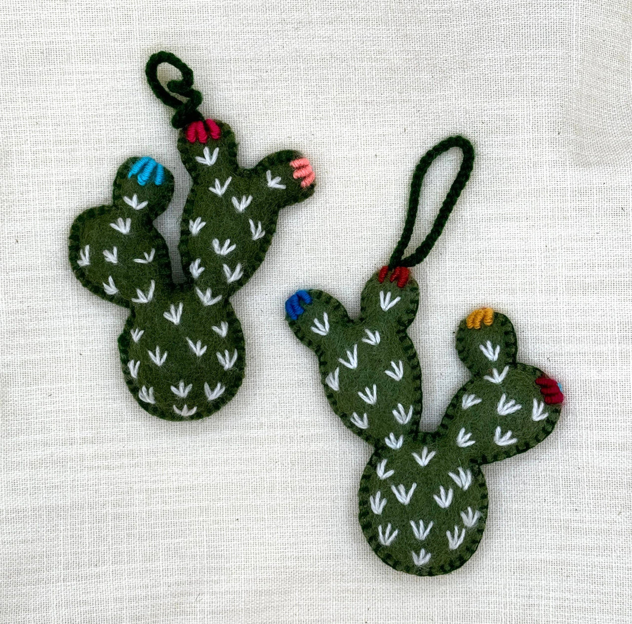 Wool Nopal Cactus Ornament,Peru (WNOP)