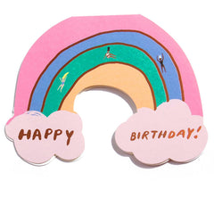 RAINBOW - Shaped Birthday Card