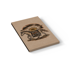 RaycoDesign Western Horse Kraft Layflat Notebook Journal