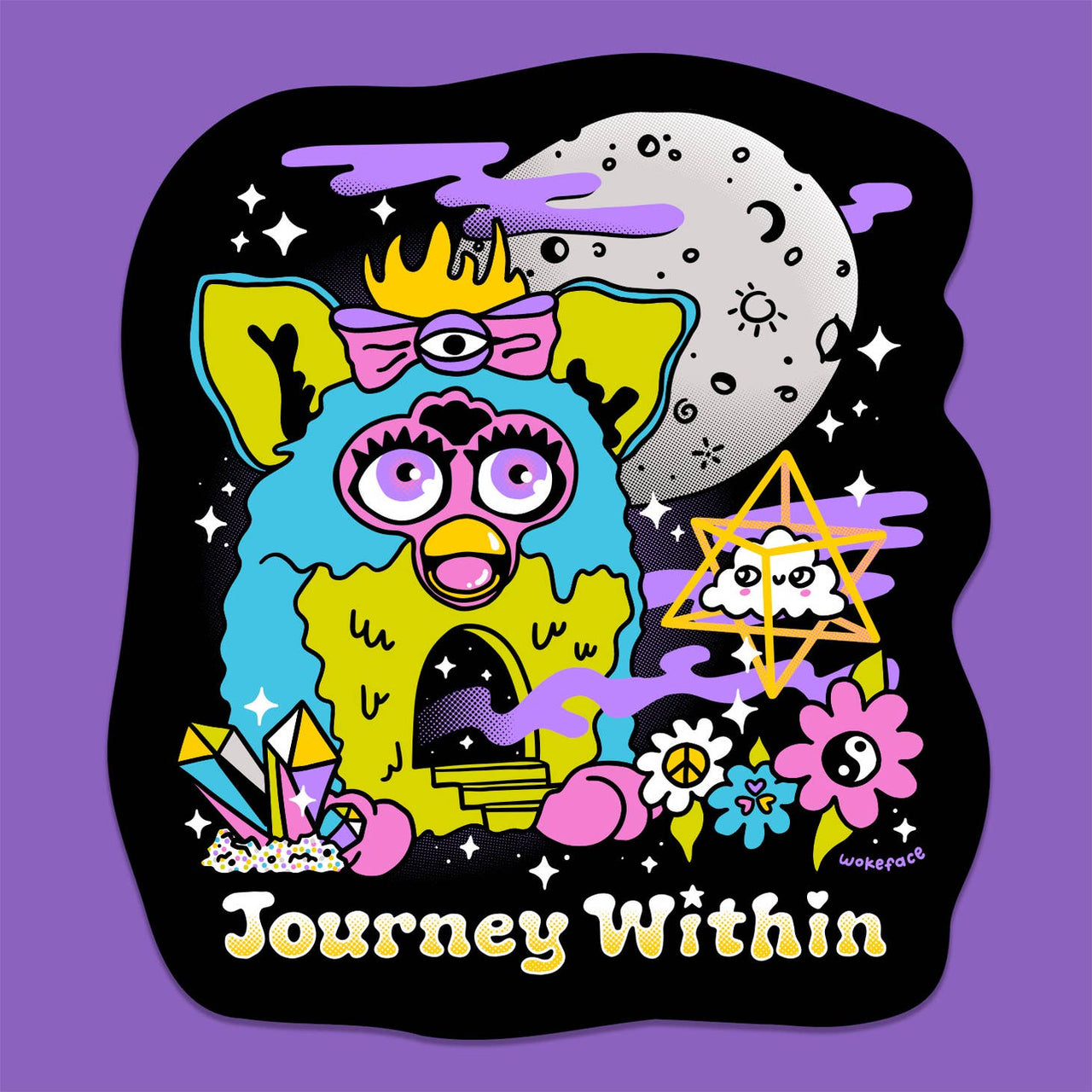 Wokeface - Sticker - Journey Within Furby