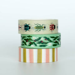Washi Tape, Set of 3 | Entomologist Garden