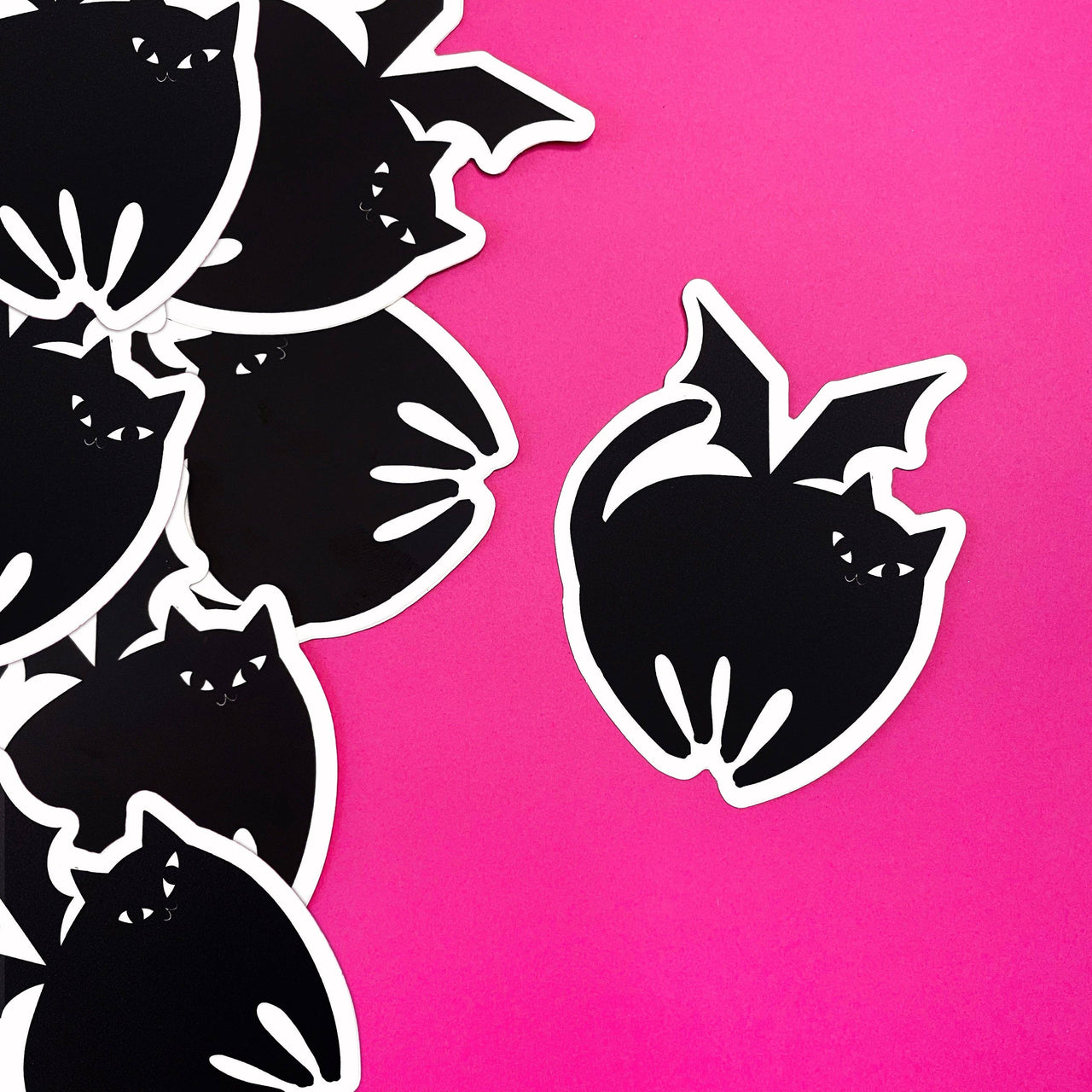 Bat Cat Vinyl Sticker: Default Title