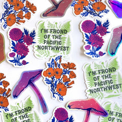 Holographic Mushroom Sticker