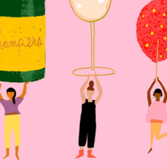 CHAMPAGNE WISHES - Birthday Card