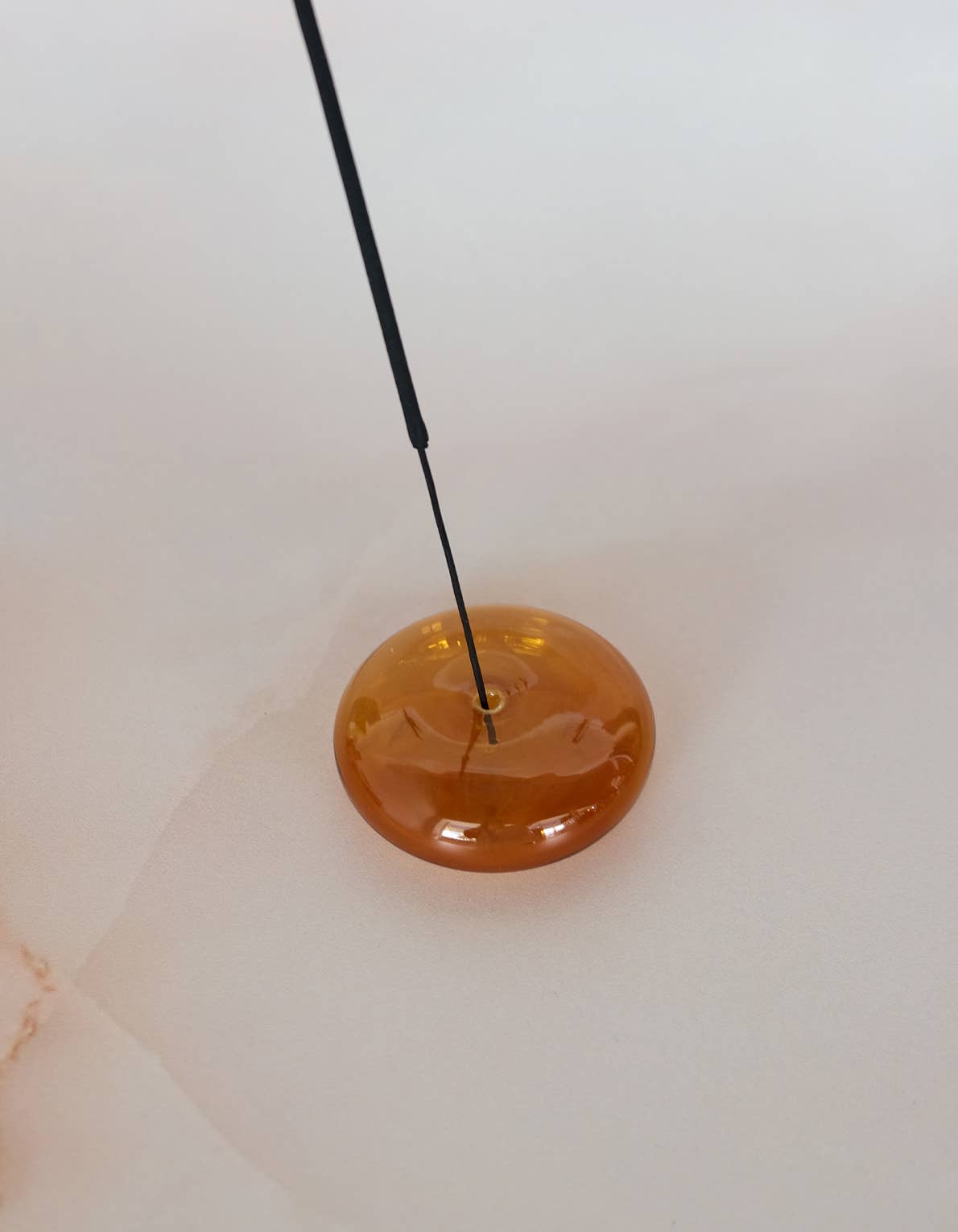 Glass Bubble Incense Holder : Jade Milk Glass