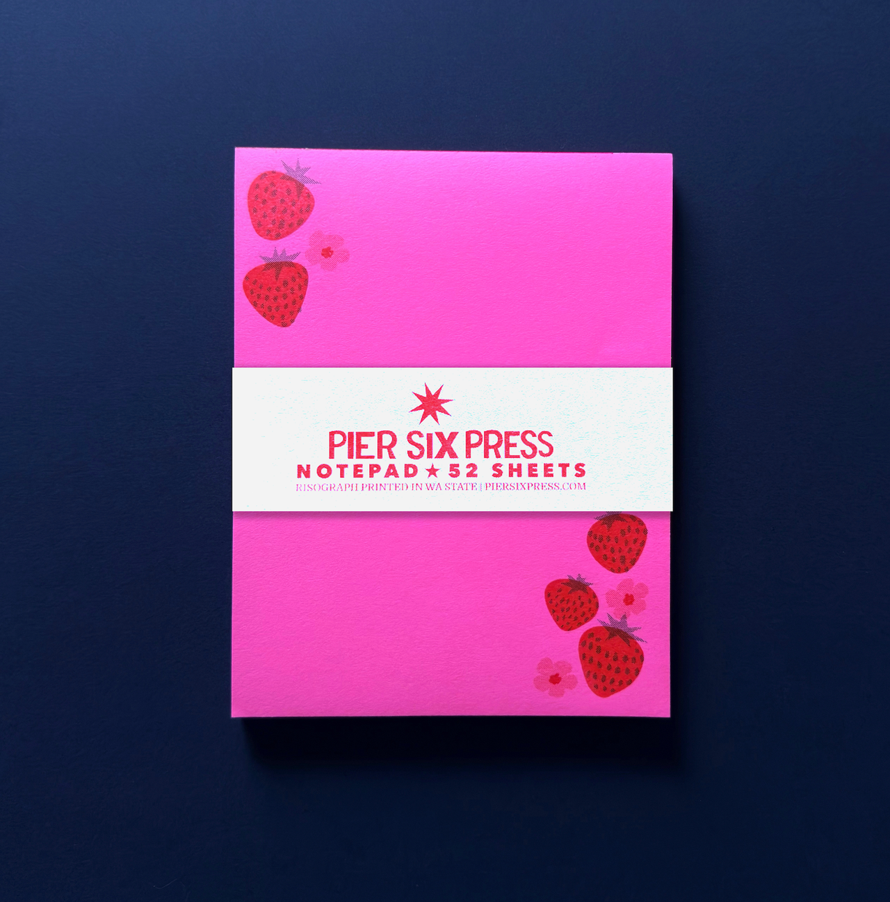 Sweet Strawberry - Risograph 'Little Jotter' Notepad